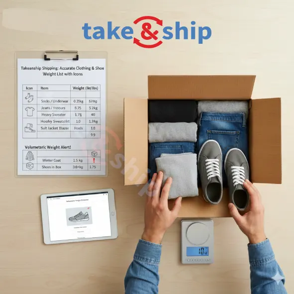 Clothing & Shoes Weight List for Take&Ship (With Icons)